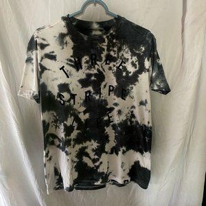 Womens' Adidas Tie-Dye Tshirt-Gray/White Size S